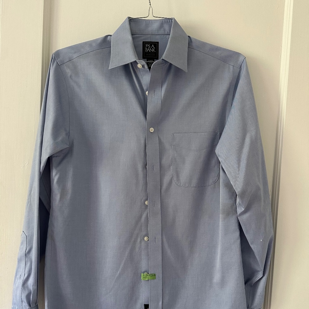 Joseph A Bank - Traveller Slim Fit Solid Blue Men’s Shirt